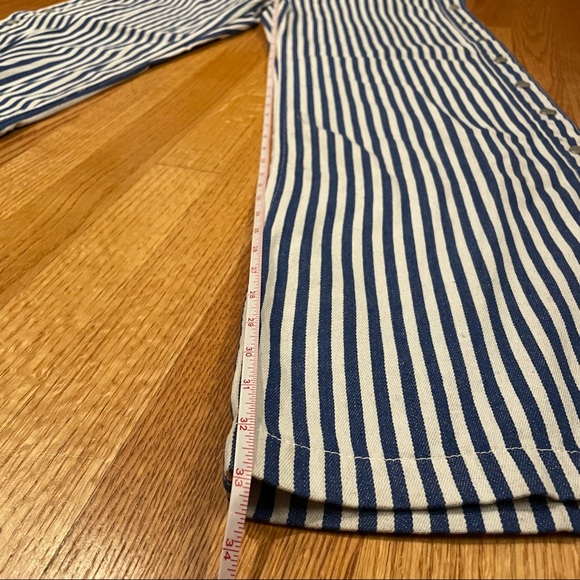 Zee Gee Why Sweeper Snap Stripe Wide-Leg Jeans 31 - Picture 14 of 15